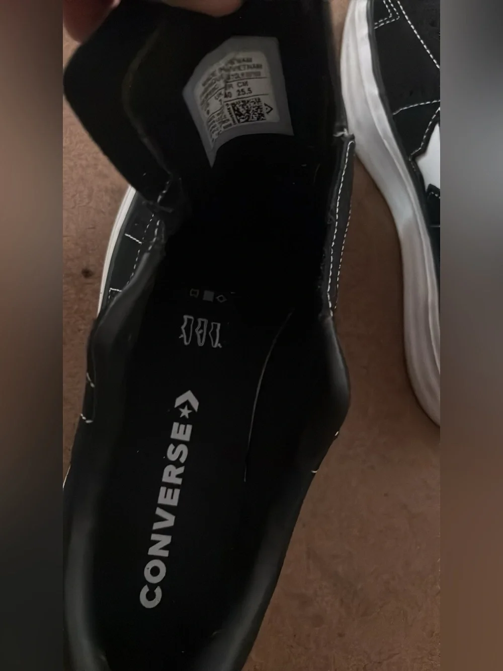 Converse Black Slip-On Sneakers with White Star size 9 men